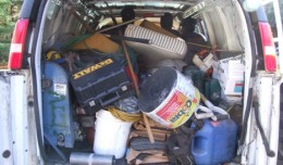 Car full of junk
