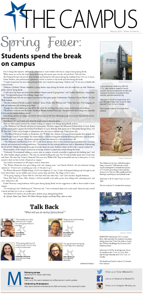 PAGE 1 - Spring Break